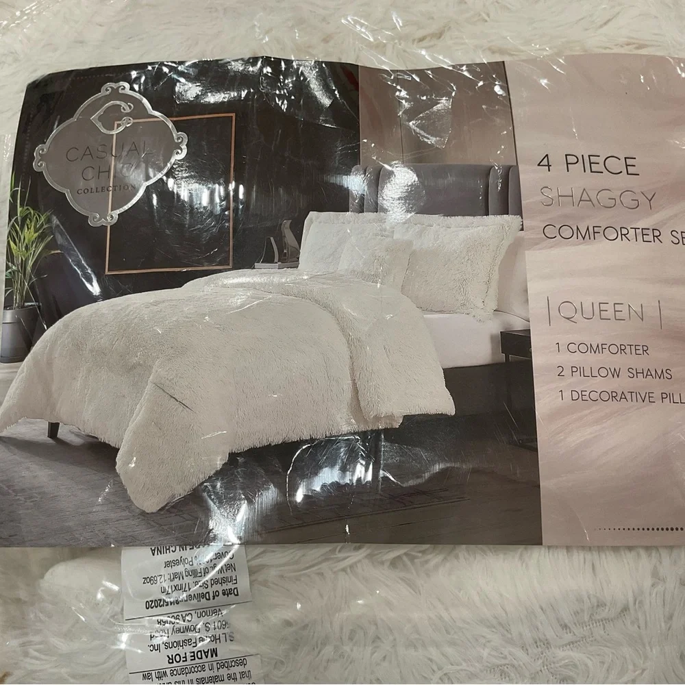 Casual chic collection fur White Bedding Set